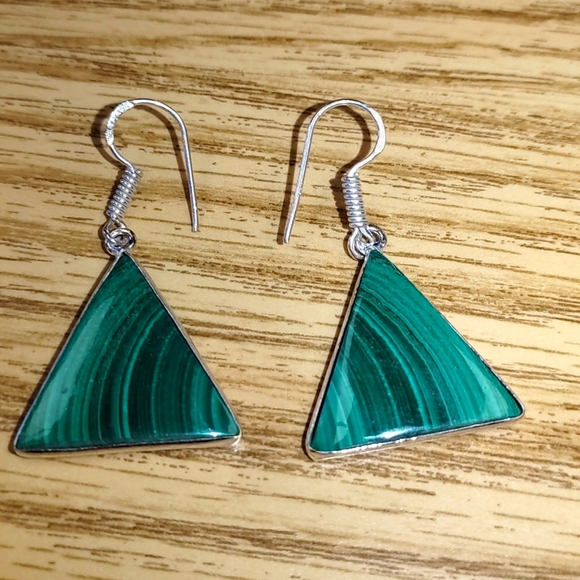 NEW Malachite Earrings - Picture 5 of 5